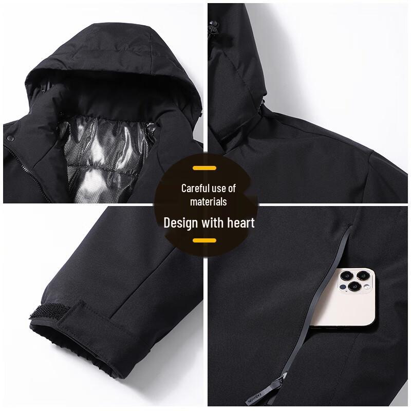 Romon Men's Hooded Winter Padded Jacket