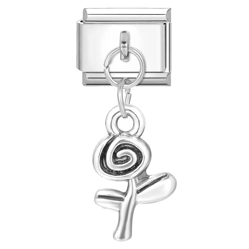 Y2K Heart Bow Knot Star Moon Butterfly Zircon Daisy Cross Italian Charm Links Fit 9mm Stainless Steel Bracelet DIY Making Gifts