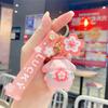 Anime Cartoon Cute Cherry Blossom Season Keychain Creative Pink Hello Kitty Doll Schoolbag Small Gift Pendant