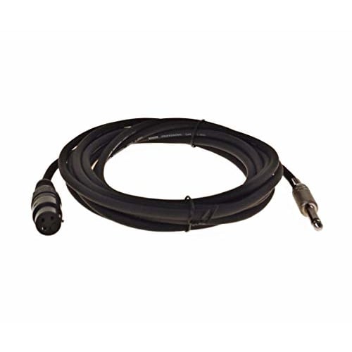 TOMOCA PC-5EB Microphone Extension Cable, 5m (Meters), Canon Female to Mono Phone Plug (XLR3-11 Equivalent) to 6.3mm Phone Plug (5m)
