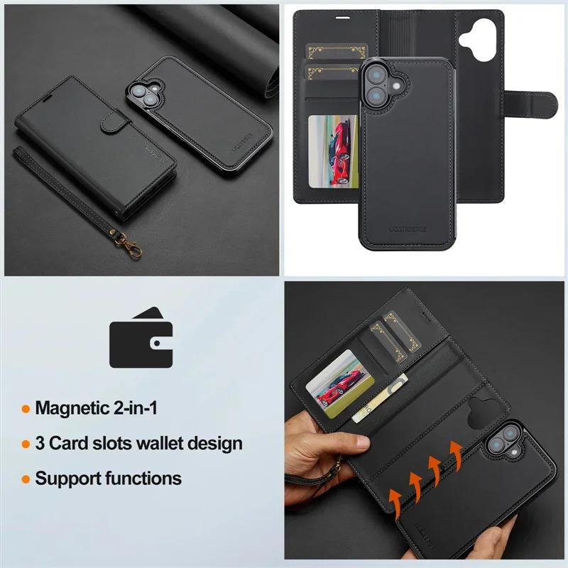 

Для iPhone 16 15 Pro Max 14 13 12 11 XS X XR SE 2022 8 7 Для Samsung Galaxy S24 Ultra S23 FE S22 Plus A15 A35 A55 A54 Кожаный чехол-кошелек для карточек iPhone 16