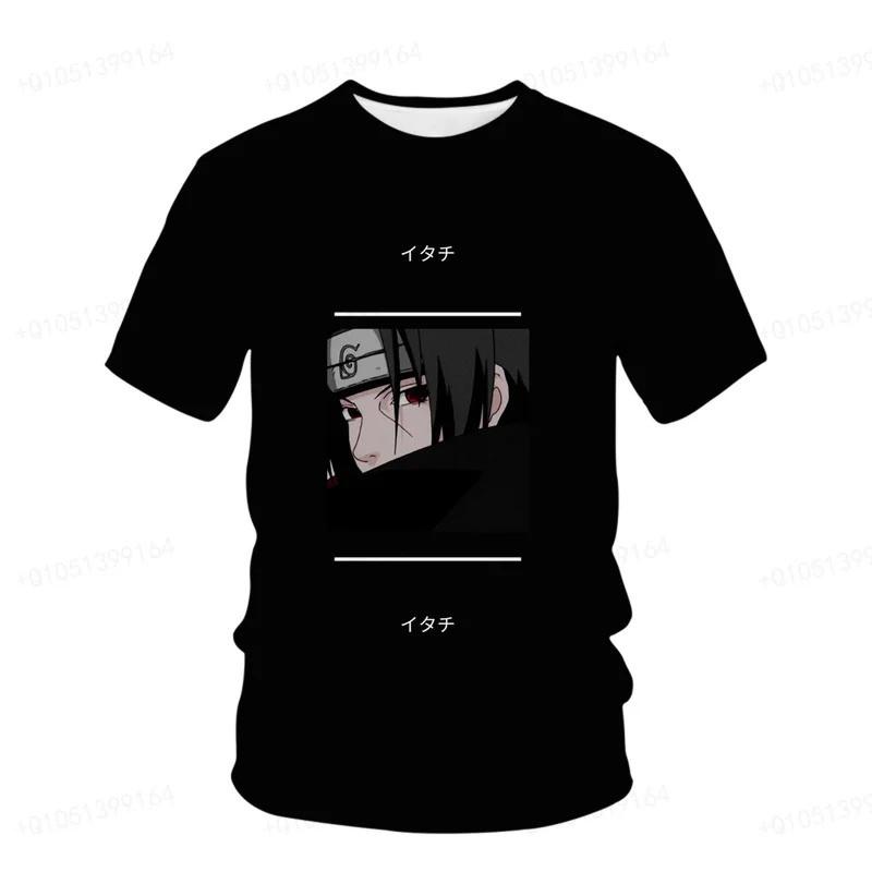 2025 New Naruto Kids' T-Shirt Kakashi Print Casual Harajuku Style Top for Boys & Girls
