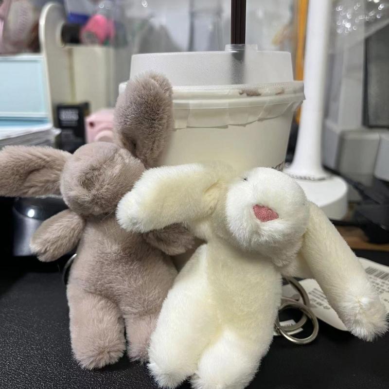 Niedlicher Schlüsselanhänger mit Kaninchen-Cartoon-Motiv, Anhänger für Damentaschen, Geldbörsen und Geldbörsen, lustiges und einzigartiges Accessoire für Handytaschen und Schlüssel