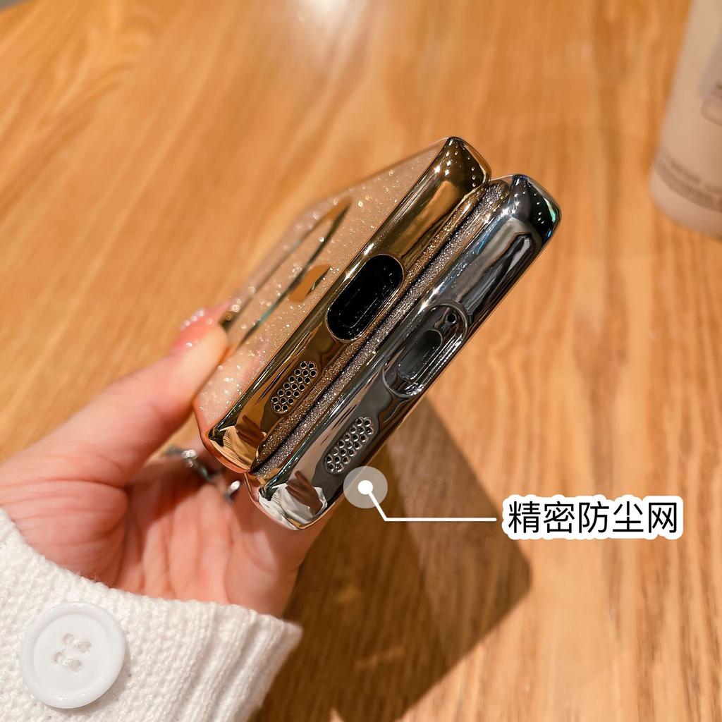Applicable to Samsung S26Ultra mobile phone case gradual change glitter electroplating magnetic charging S25 soft case lens film CD pattern