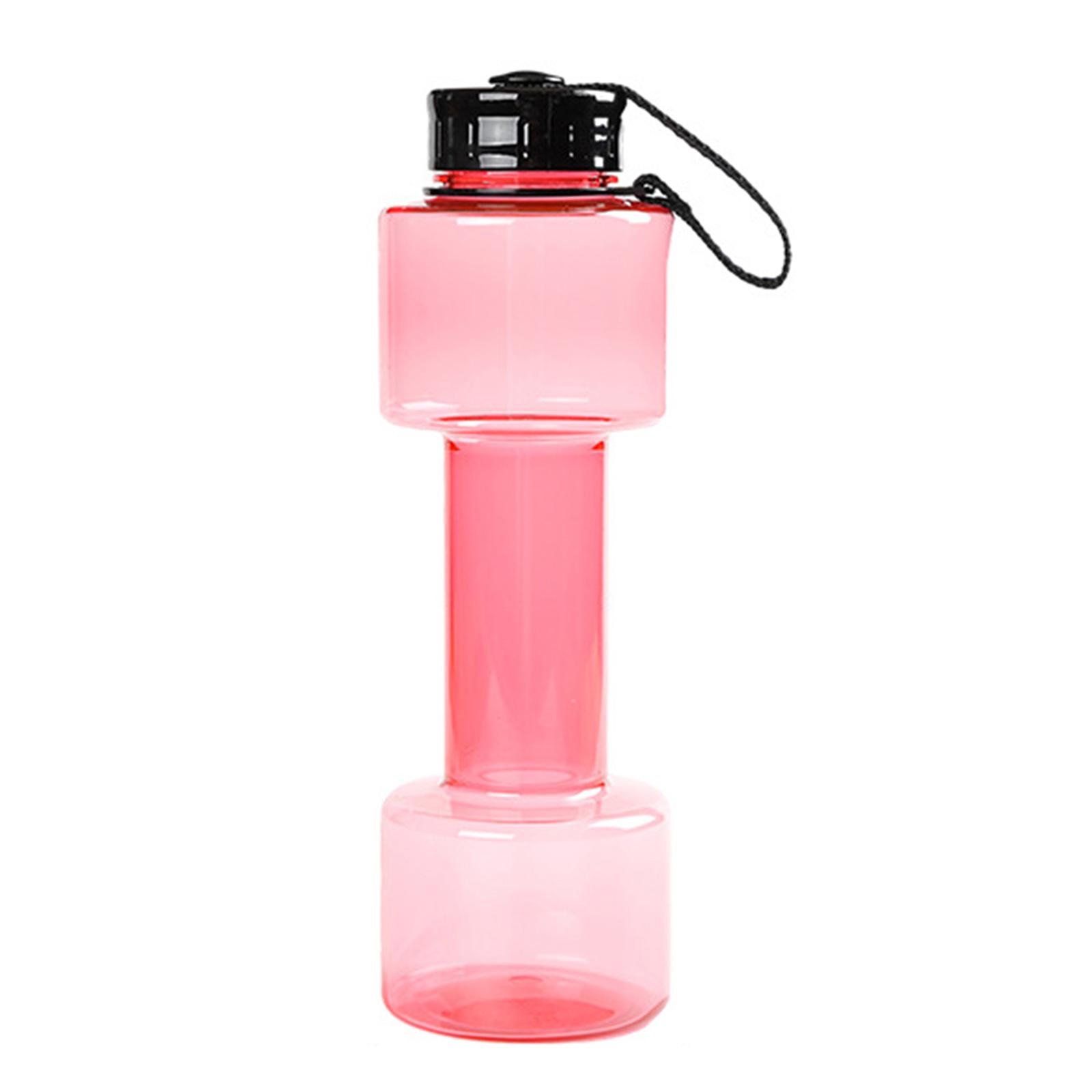 

700ml Sports Water Bottle Fitness Gym Exercise Training Cup Leak Proof Lid Water Bottle Dumbbell Shaped Water Bottles красный