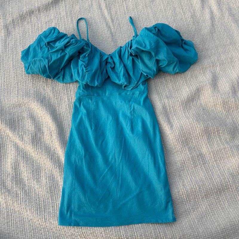 

Export Single Do + Be Accessible Luxury Small Dress Elegant Classy Special Blue Socialite Style Adult Ceremony French Small Skirt Blue Dress M