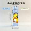 1PC Duckling With Headphone 750ml Color Plastic Sports Water Bottle Leakproof Flip Straw Lid Suitable for Sports Office Home Use