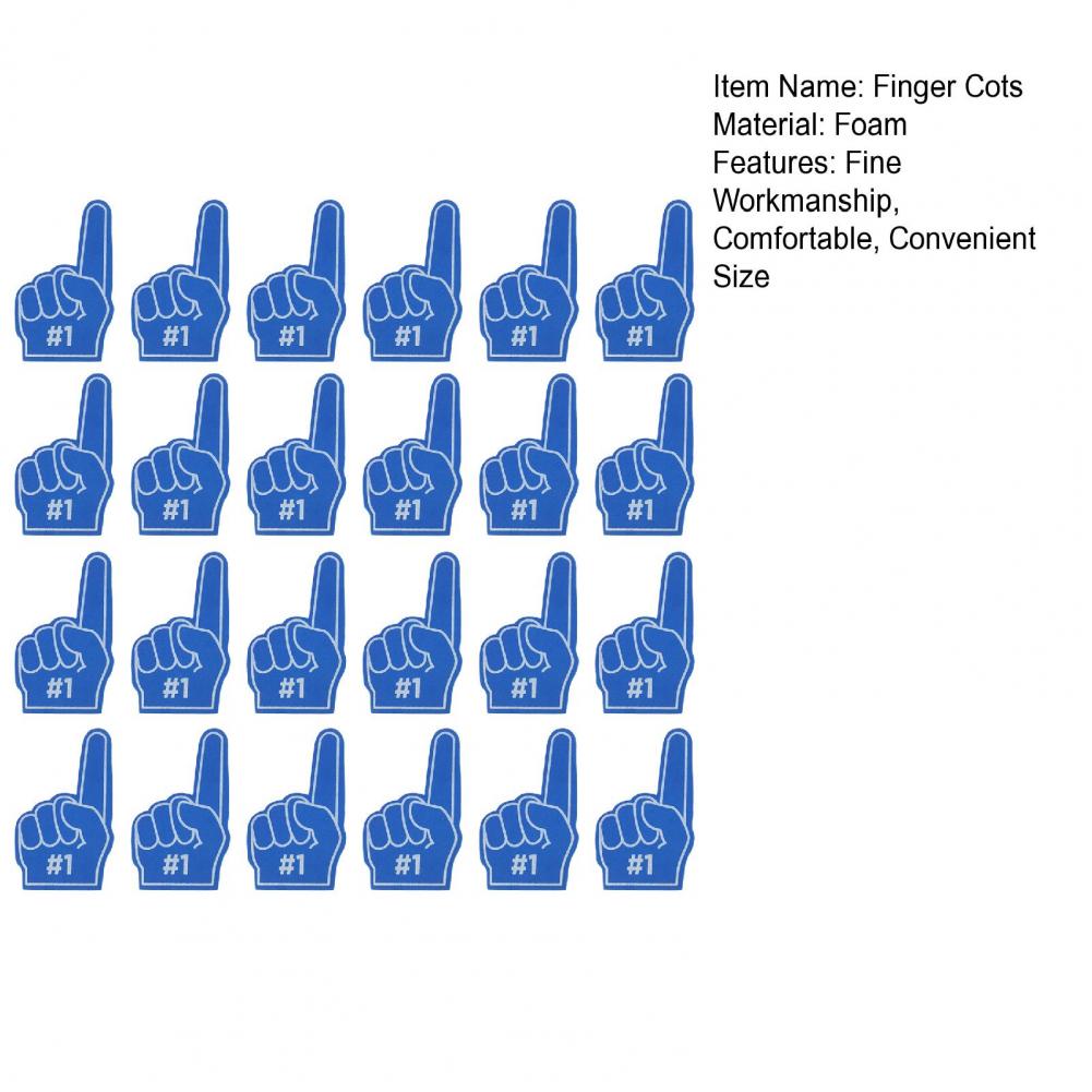 24 Pcs/Set 10*6cm Foam Fingers Fans Colorful Finger Cots Boys Girls Gift Party Favors Universal Sports Cheerleading Photo Props