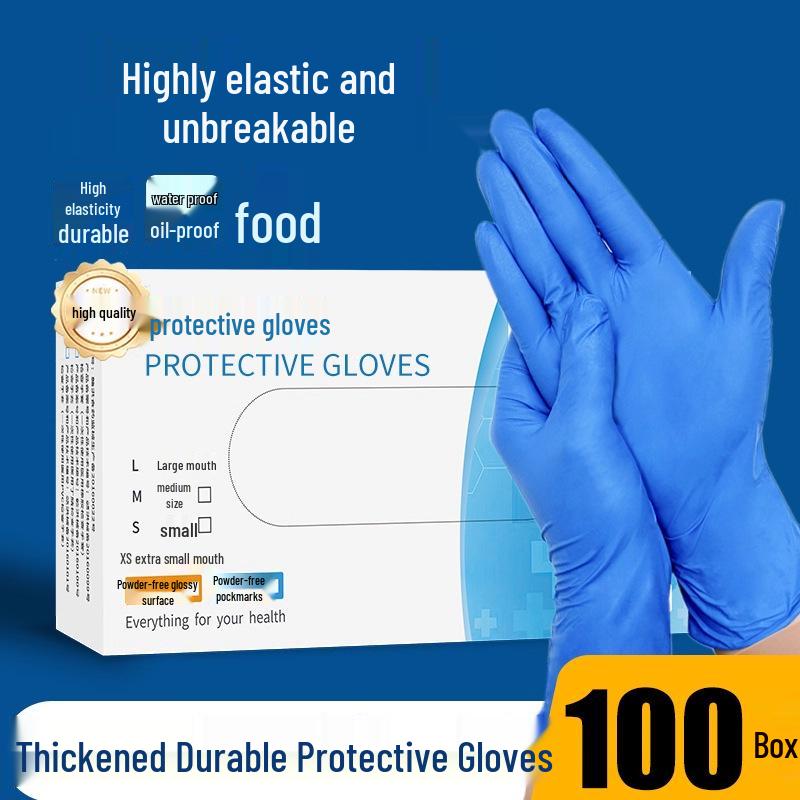 High-Quality Disposable Nitrile Doctor Gloves, Durable and Food Grade, 100-Pack