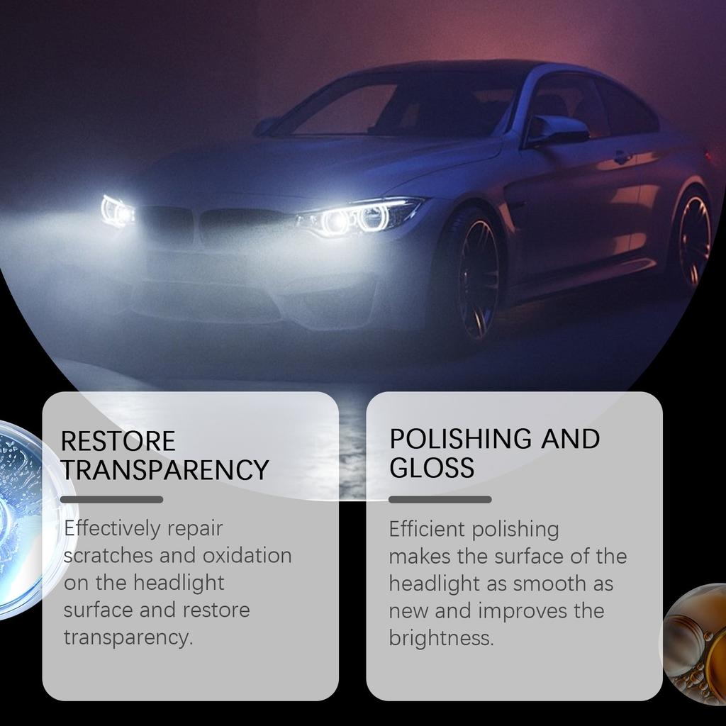 Car Headlight Cleaning Fluid Car Headlight Care Brightening Cleaning Detergent 100ml