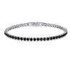 Sale 925 Silver Color Bracelets Full AAA Zircon Austrian Crystal Femme Women Link Chain Fine Jewelry Bangles