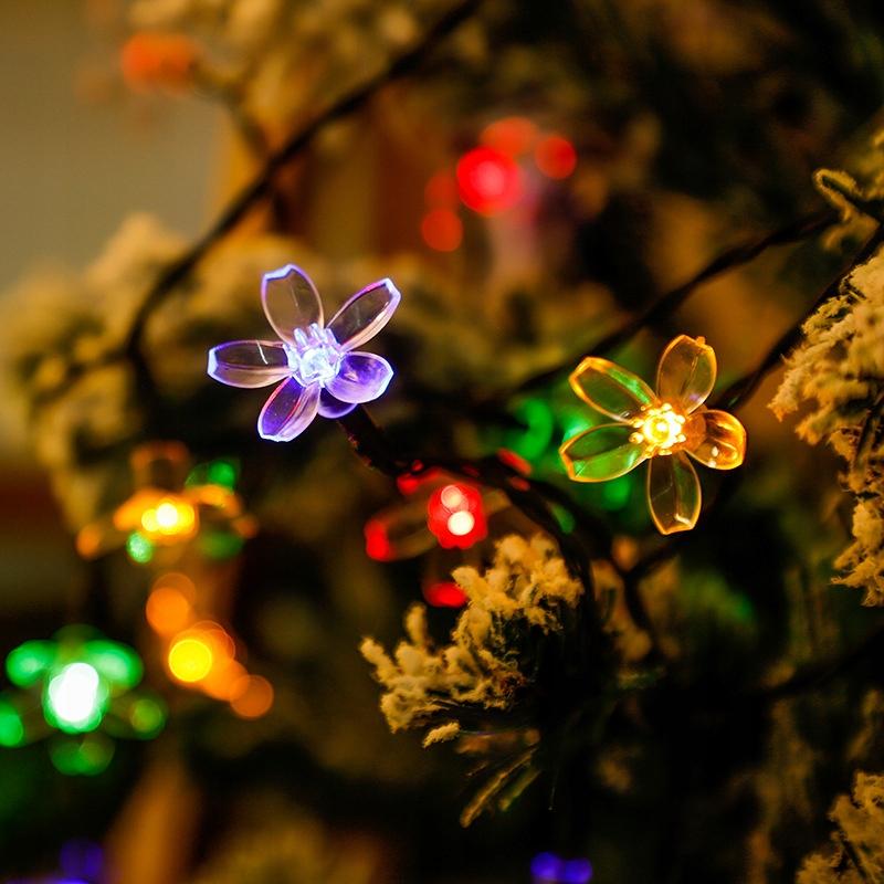 Solar Garden Lamps Set 5 Meters 20 Led Flowers Colorful Children