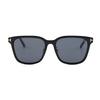 TF Spiegelbeine Logo Rechteckige Sonnenbrille Damen Sonnenbrille Schwarz TF1136-K-01A-56
