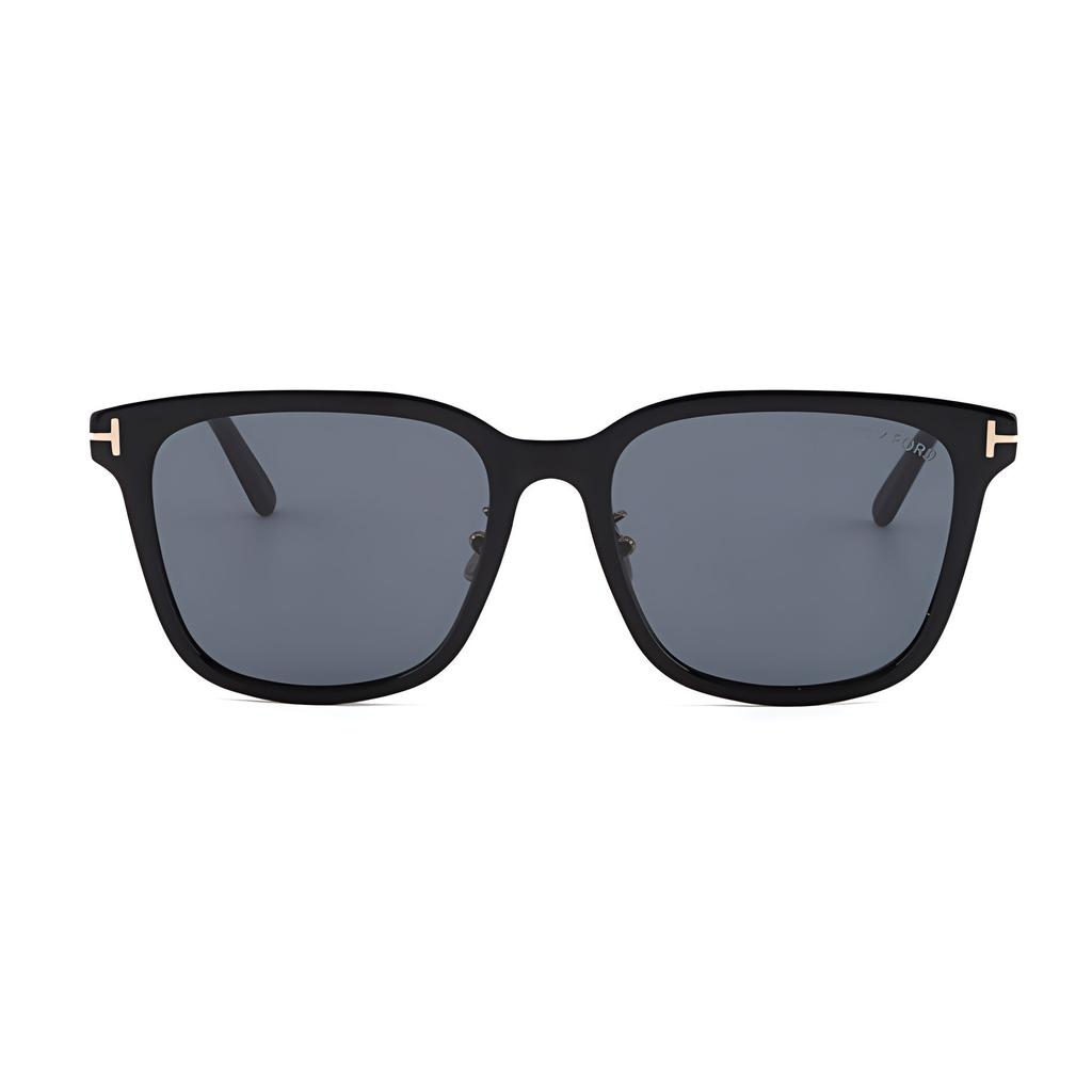 TF Spiegelbeine Logo Rechteckige Sonnenbrille Damen Sonnenbrille Schwarz TF1136-K-01A-56