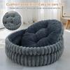 60CM Cat Bed Kitten Bed & Anti-Slip Bottom Washable Round Cat Beds Dog Beds & Furniture Load Capacity of 15 Kg for Indoor