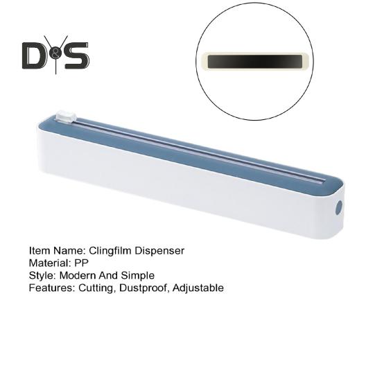 Frischhaltefolienspender mit Schiebeschneider, 2-in-1-Halter für Frischhaltefolie aus Alufolie für die Küche, innovativer Frischhaltefolienschneider und -spender für das Restaurant zu Hause