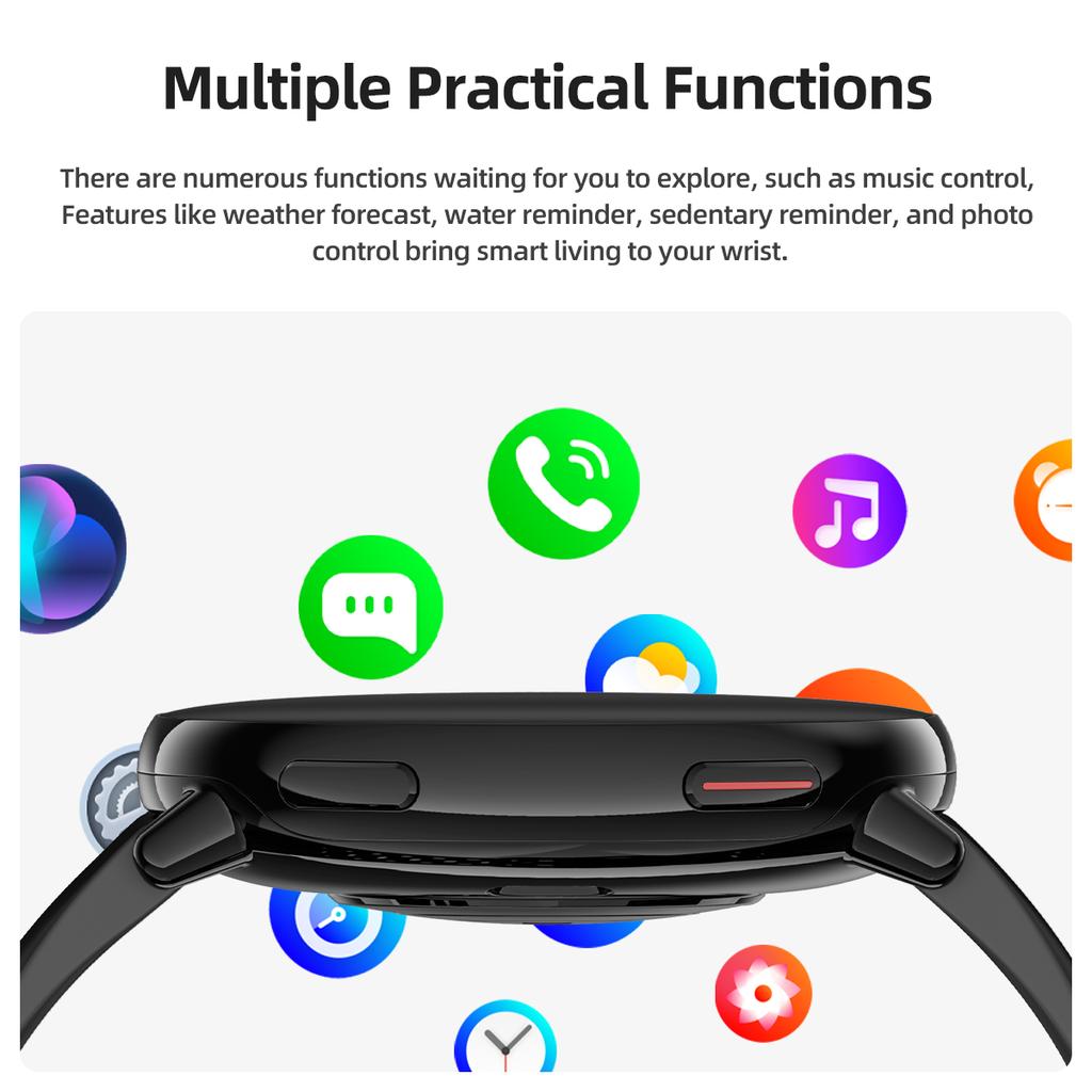 2025 Smartwatch Built-in GPS Motion Trajectory Compass BT Call AI Voice Assistant 1.43" AMOLED For Xiaomi Outdoor Sport Watch Men Women Gift