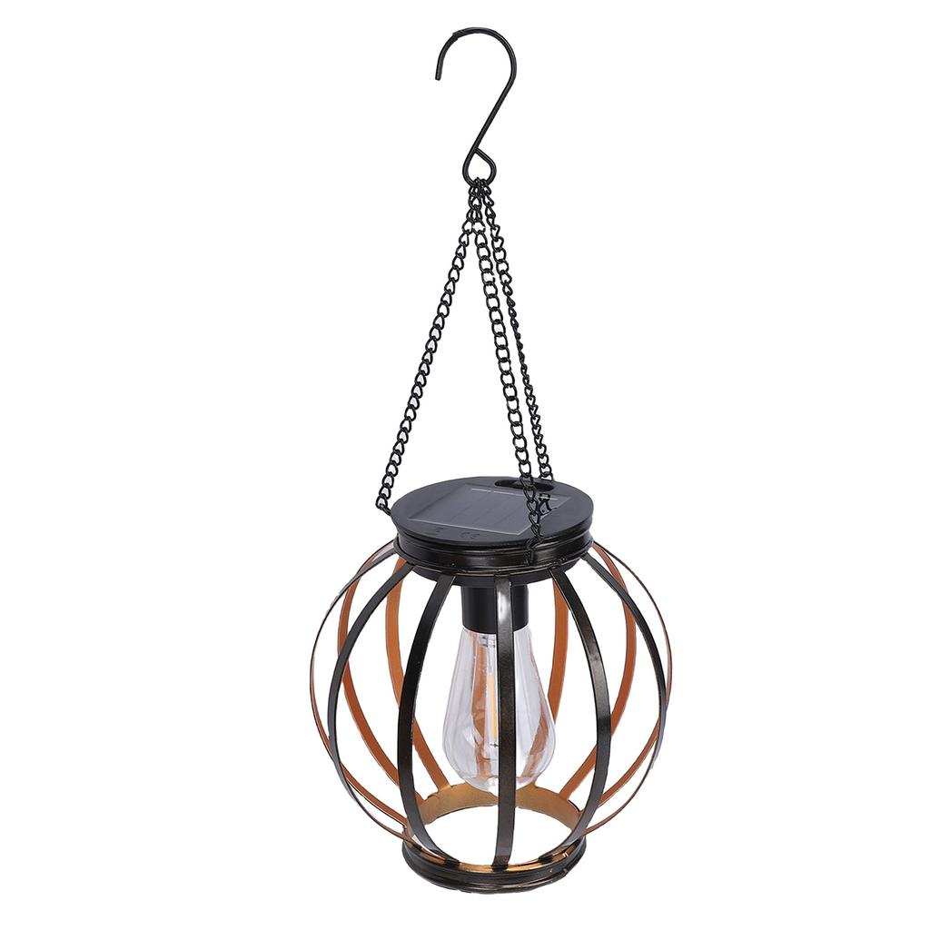 Solar  ing Lantern Outdoor Water Proof Metal Solar Powered Light with Hook for Outside Yard Garden Patio Porch Balcony