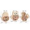Wooden Ornaments With LED Light Squirrels Owls Hedgehogs Shape Carving Art Crafts Desktop Decoration For Thanksgiving Harvest Festival