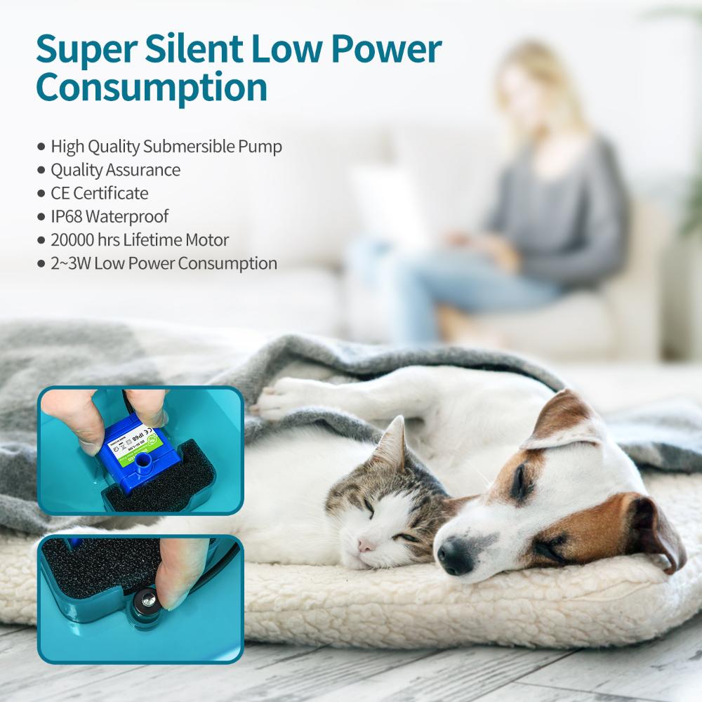 Cat Water Fountain Auto Filter  LED Lighting USB Electric Mute Cat Drinker Bowl 2L Recirculate Filtring Drinker Water Dispenser