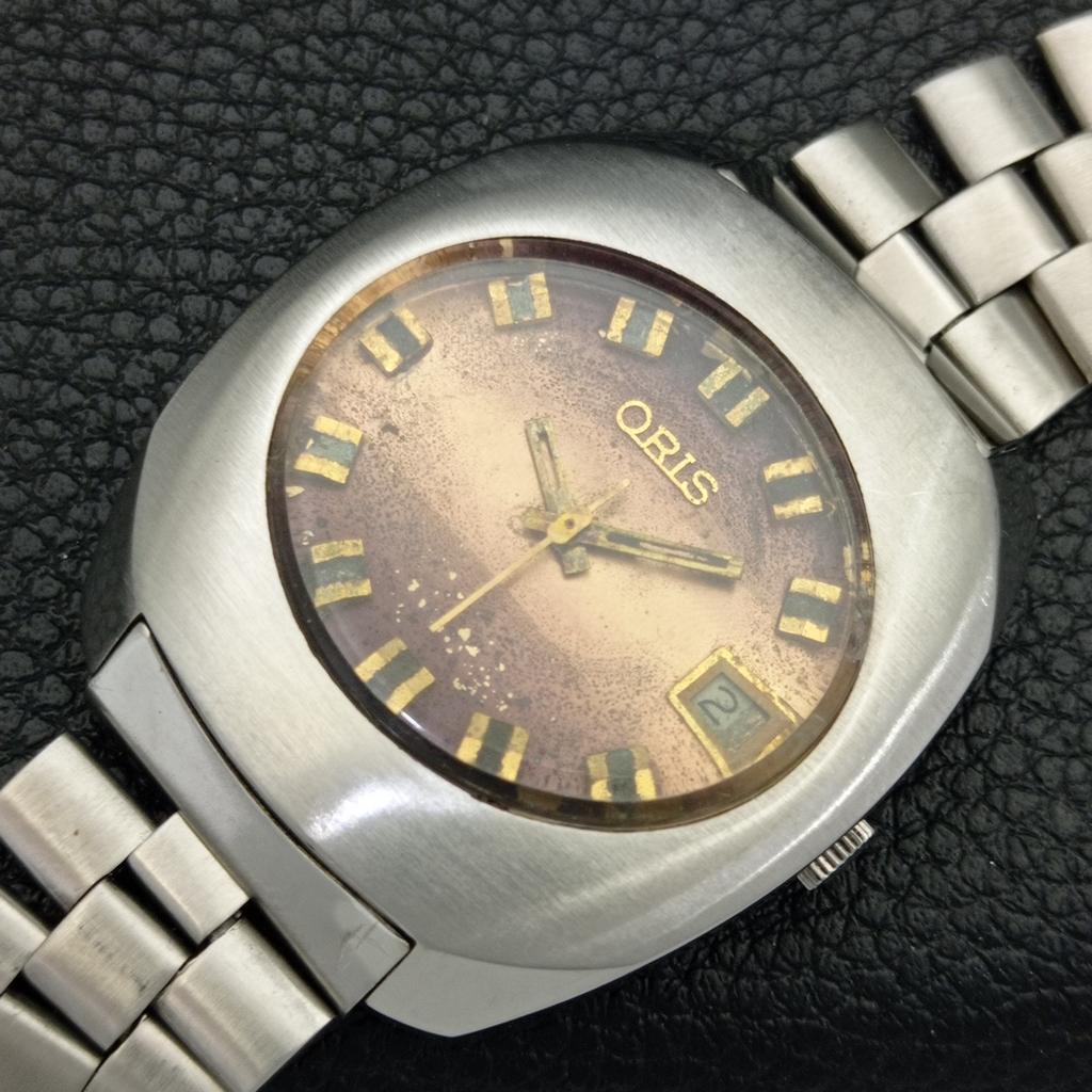 GENUINE VINTAGE ORIS AUTOMATIC SWISS MENS ORIGINAL DIAL WRIST WATCH A702547-1