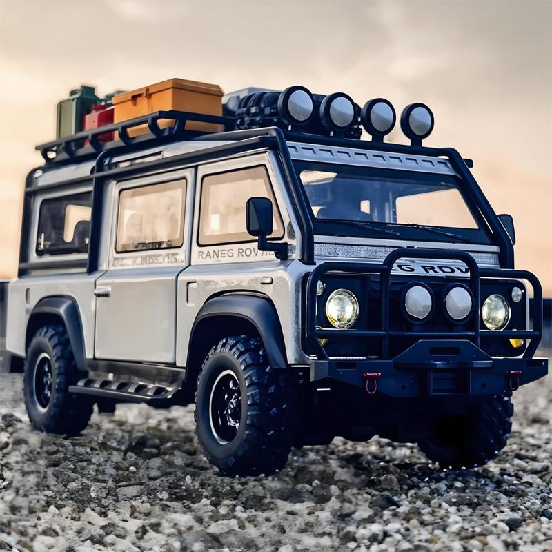 1:32 Defender 90 Off Road Expedition Modified Version Alloy Diecast Model Car Simulation Vehicle Home Trendy Ornament