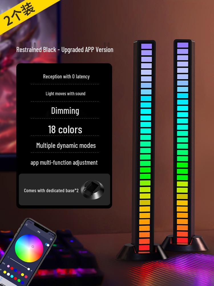 Sound-Activated RGB Rhythm Light: E-sports Desktop Speaker & Music Decoration