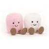 Jellycat Funny Pink and White Marshmallow Collectible Plush Decoration
