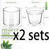 Self Watering Pot for Indoor Plants Clear Glass Planter Small Plant Pot with Saucer Reservoir Drainage Holes Bottom Watering Pot