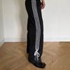 Sportif Günlük Pantolonlar Yeni Stil Bol ve Çok Yönlü Düz Renk Çizgili Pantolon