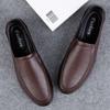 Fashion Men Loafers Luxury Split Leather Men's Low Casual Shoes 2026 New Comfortable Driving Shoes Outdoor Men Flats Size 38-46