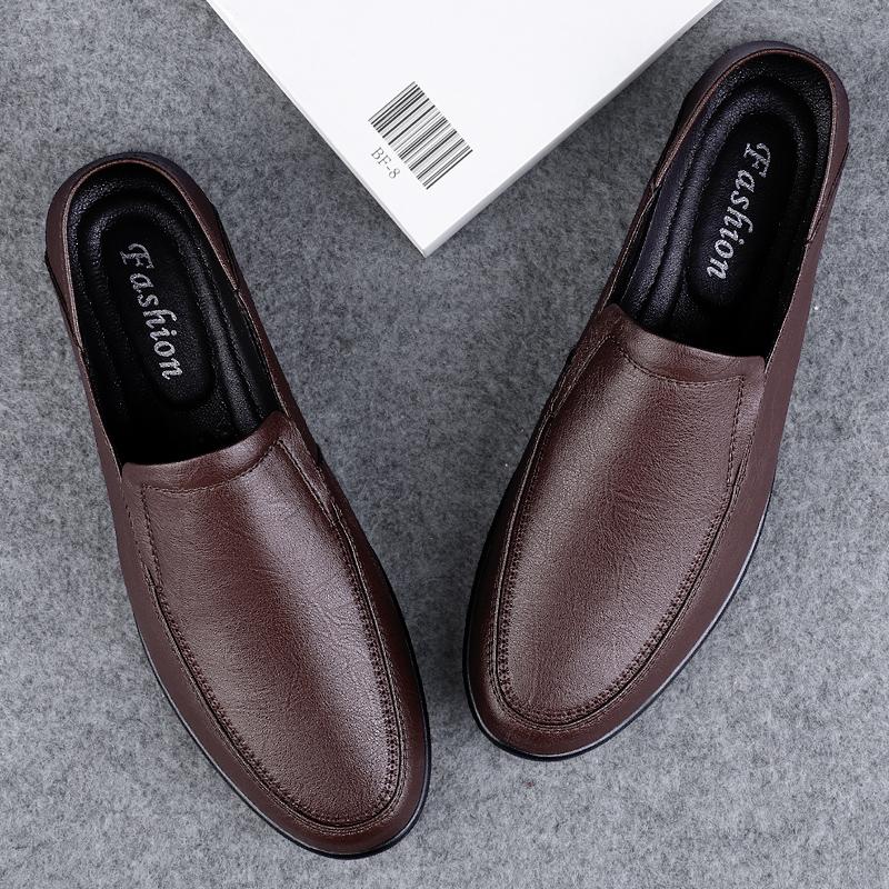 Fashion Men Loafers Luxury Split Leather Men's Low Casual Shoes 2026 New Comfortable Driving Shoes Outdoor Men Flats Size 38-46