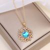 Jewelry Fashion Diamond Necklace Personalized Alloy Planet Pendant Women's O-Chain Necklace