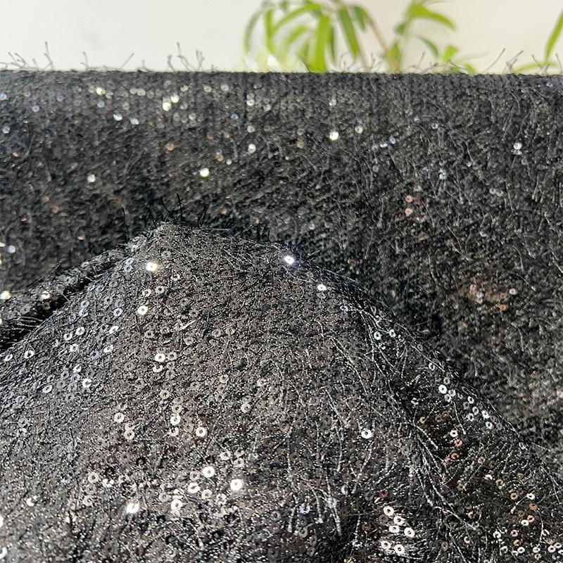 1/3 yardu 5mm Třásně Korálky Vyšívaná Šifonová Látka Svatba Oblečení Dětské Oblečení Módní Materiál na Oblečení