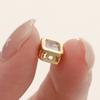 46Pcs 18K Gold Color Plated Brass Ellipse Cuboid Heart Beads With Zircon  For Diy Bracelet Necklace Jewelry Making Accessories
