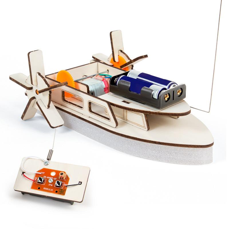 Science Experiment Material Kit For Kids With Remote Control Boat Diy Stem Educational Toy For Children