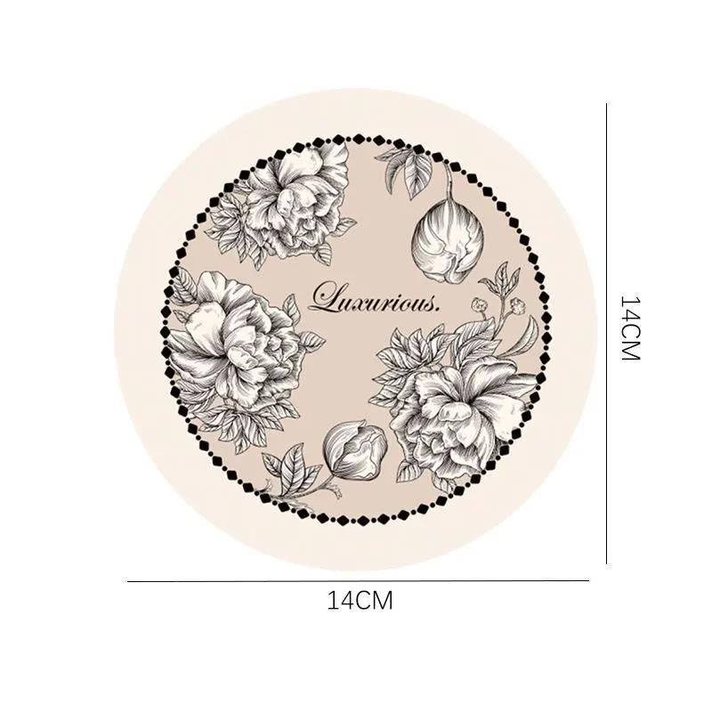 

Черно-белая классическая подставка под тарелку, резиновая подставка под горячее, термоизолированные подставки, противоскользящие подкладки под миски, аксессуары для украшения стола, посуда для напитков