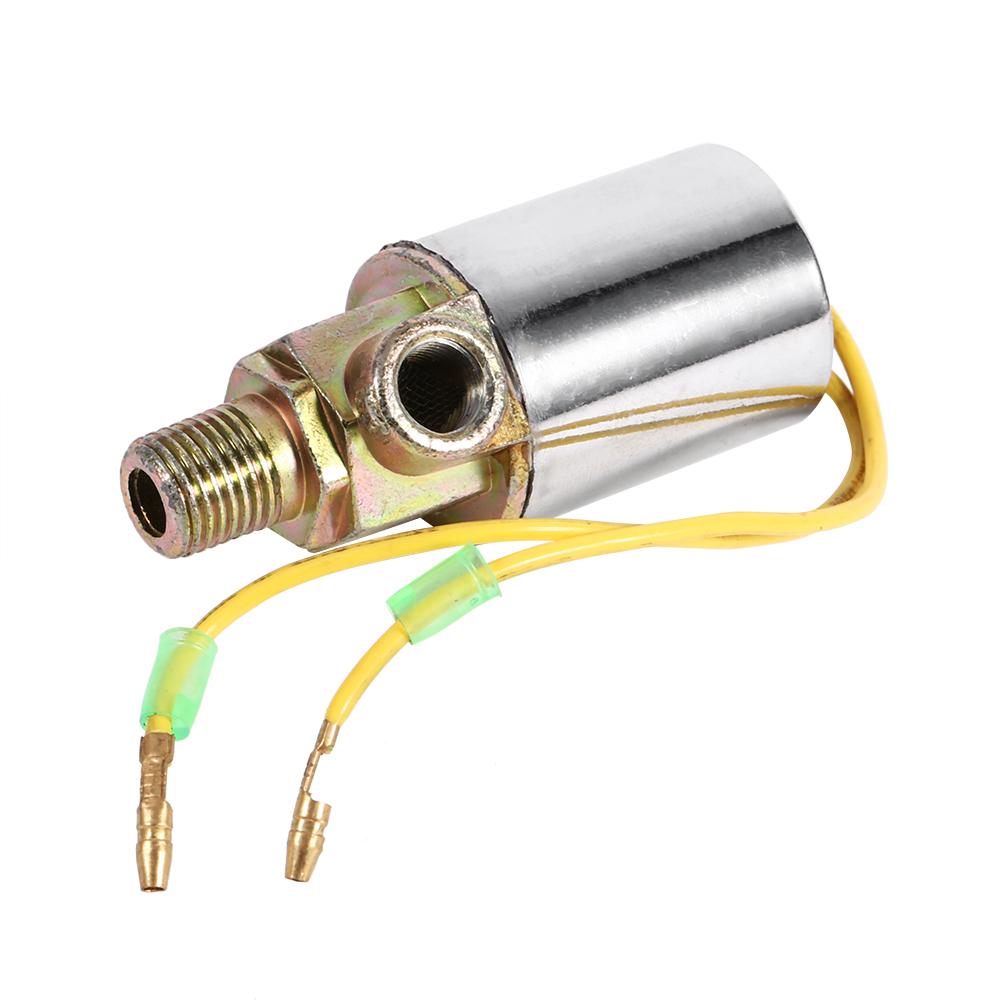 24V Electric Solenoid Valve Heavy Duty Horn Copper Zinc Alloy 1 Celsius 4 Inch NPT Male for Truck Systems Glossy Silver . X 3cm