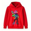 Kids Boys Girls Pullover Hoodie, Stylish Cyberpunk Triangle Head Eye Cartoon Print Casual Long Sleeve Sweatshirt for Children