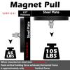 MUTUACTOR Neodymium Rubber Coated Magnets, 100 Lbs, Strong Rubber Rare Earth Magnets, M8 Male Thread, 2 Pieces, Non-Scratch Mounting Magnets for