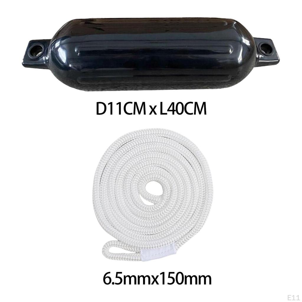 Boat Fenders Inflatable Marine 4"x16" with 1.5M Rope Anchor Buoy Waterproof Mooring