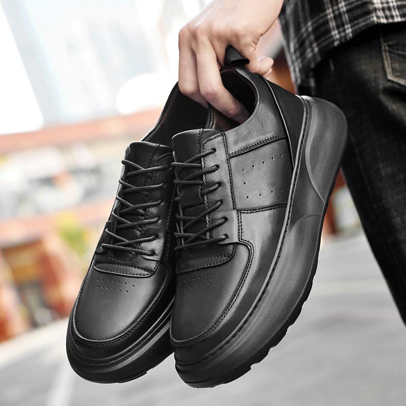 

Men s shoes 2025 summer new European station light luxury leather large size platform shoes men s outdoor trendy sports shoes 38