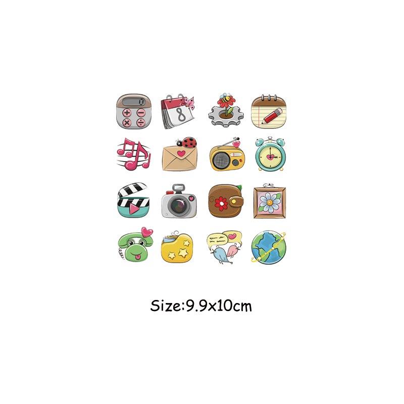 

16 шт./компл., маленькие элементы, термотрансферная наклейка на футболку для девочек и мальчиков, горячая слеза, новый дизайн, термонашивка, нашивка «сделай сам»