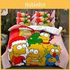 The Simpsons Cartoon Bedding Set With Reactive Dye Printing For Modern Home Decor