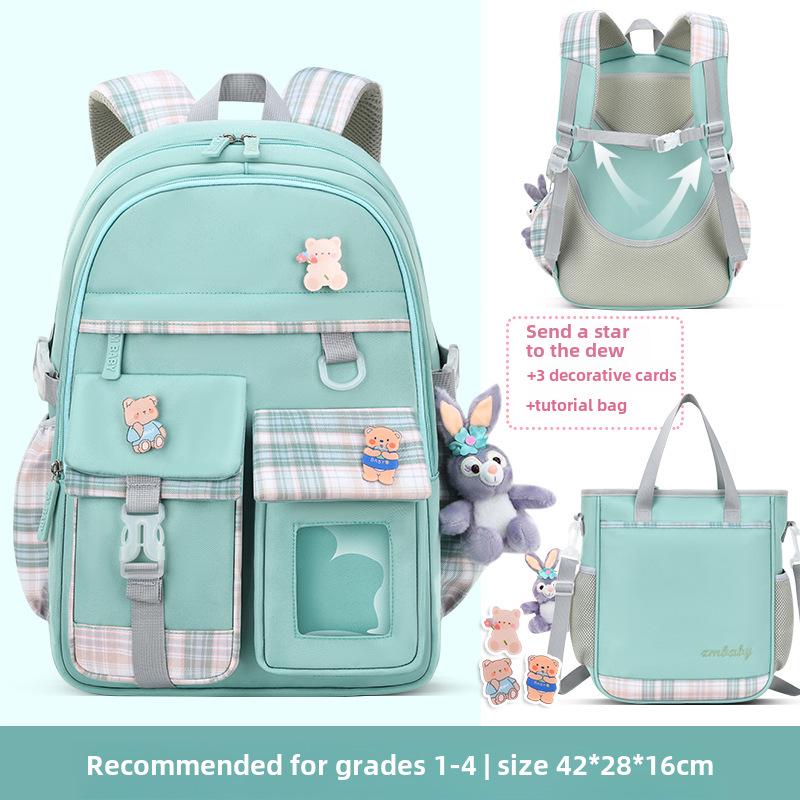 Cartoon Cute Schoolbag for Elementary Girls In Grades 1-6: Lightweight Backpack