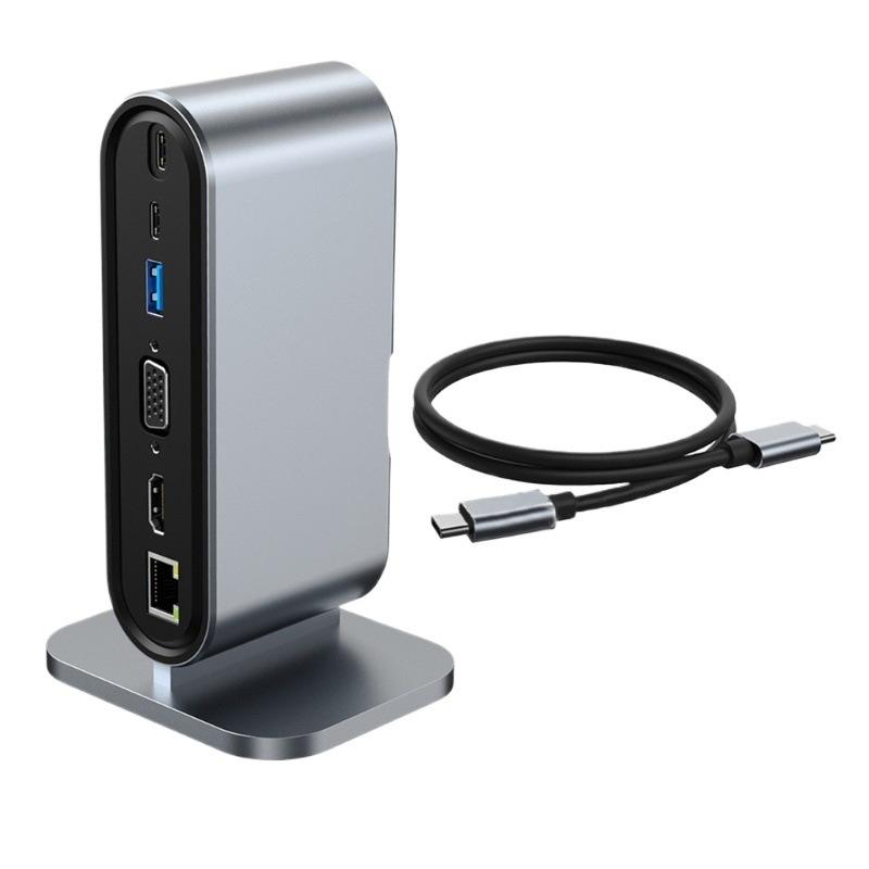 12-in-1 USB-C Vertical Docking Station for Mac and Huawei Computers