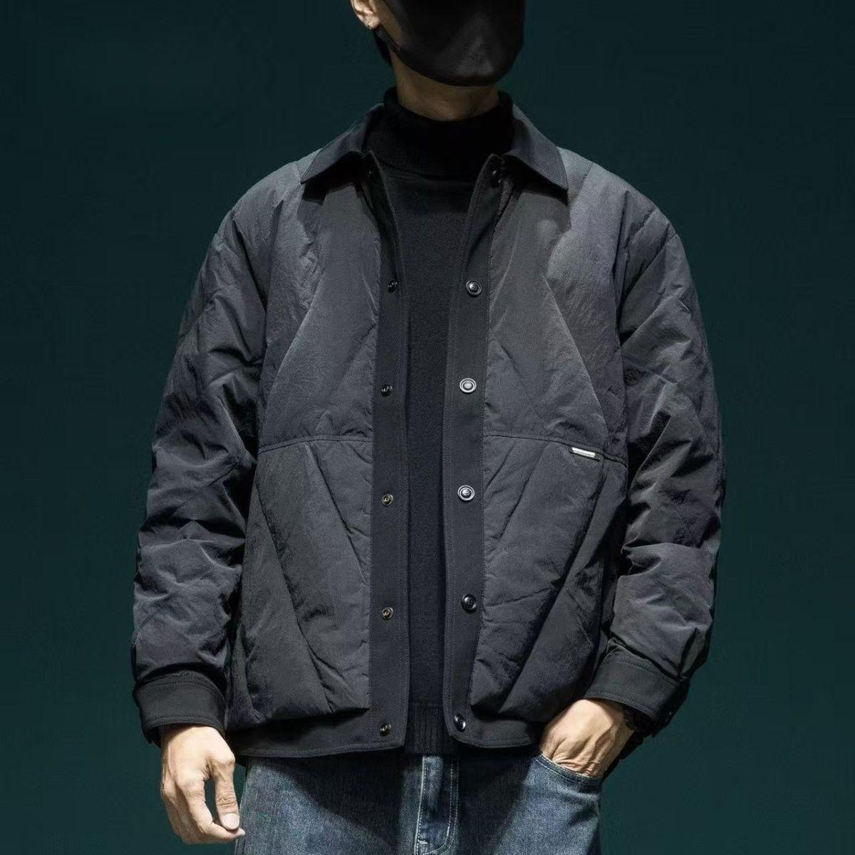 

2025 Winter Men s White Duck Down Lightweight Turn-Down Collar Plus Size Warm Coat, Stain-Resistant Default Item