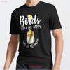 MOST POPULAR Birds Make Me Happy Active Cool Design Perfect T Shirt Vintage Washed Unisex Soft Graphic Breathable Casual