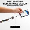 Lanyard Badge Card Holder with Keyring Flowers Neck Strap Oil Painting Name Card Cover Case for Students
