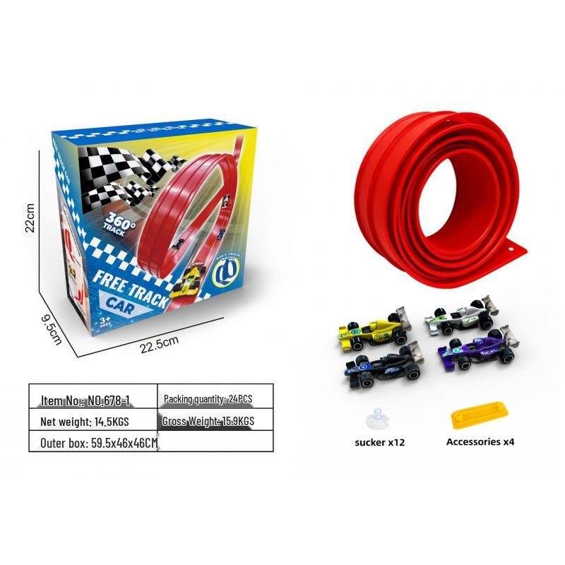 Cross-border Anti-Gravity DIY Double Track Racing Car Toy for Kids